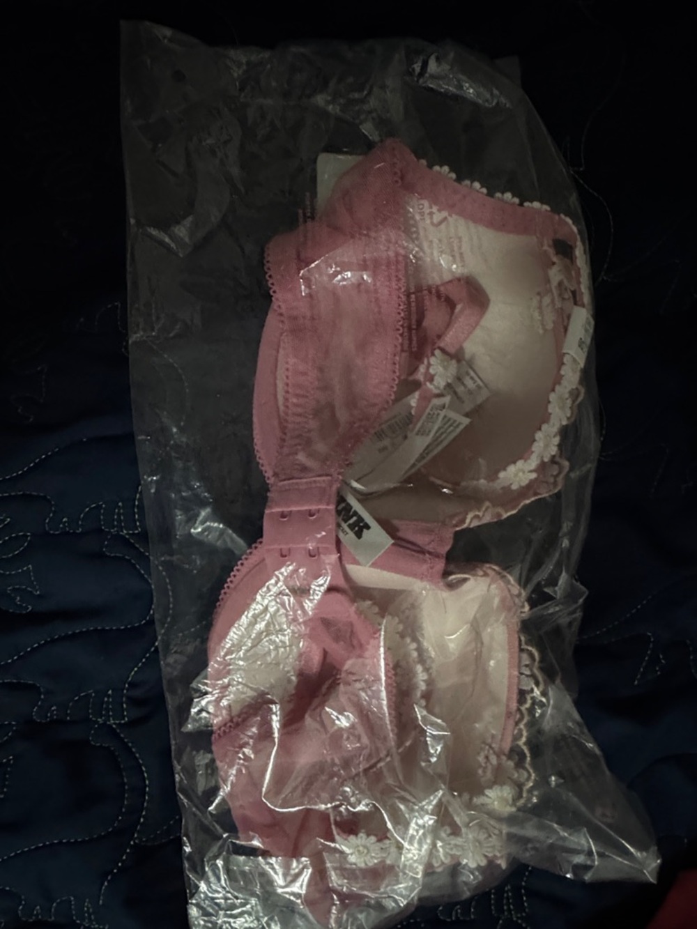 PINK Victoria's Secret Pink Floral Embroidered Underwire Bra - Picture 4 of 4